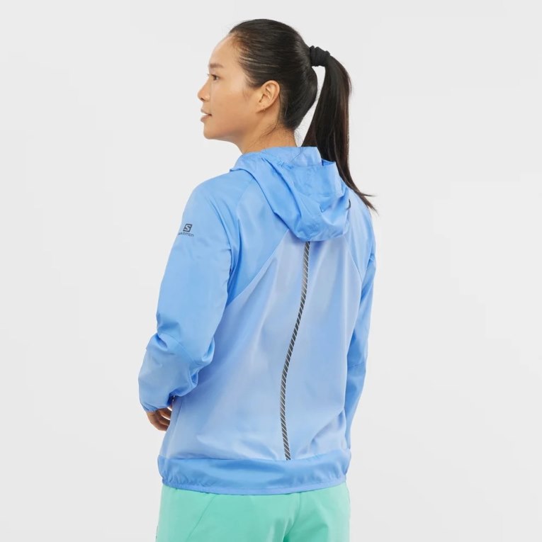 Light Blue Salomon Bonatti Cross Wind Women's Shell Jackets | IE LI2619